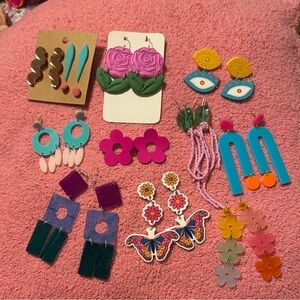 Colorful Statement Earrings Set